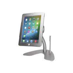 CTA Digital Dual Security Gooseneck Kiosk Stand W/Locking Case Ipad Ipad Air - 11.3in Height x 10.1in Width x 8.5in Depth - Desktop, Countertop - Aluminum, Steel