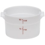 Cambro Food Storage Container, 2 Qt, White