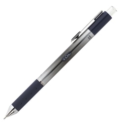 TUL GL Series Retractable Gel Pens, Needle Point, 0.7 mm, Silver Barrel, Blue Ink, Pack Of 12 Pens