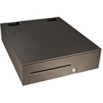 APG Cash Drawer Series 100 16195 Cash Drawer - 5 Bill x 5 Coin - Dual Media Slot, Steel, ABS Plastic - Black - Serial Port - 4.9in H x 16in W x 19.5in D