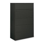 HON 42inW x 19-1/4inD Lateral 5-Drawer File Cabinet With Lock, Charcoal