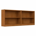 Bush Furniture Universal Small 30inH 2-Shelf Bookcases, Natural Cherry, Set Of 2 Bookcases, Standard Delivery