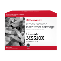 Office Depot Brand Remanufactured High-Yield Black Toner Cartridge Replacement For Lexmark MS310X