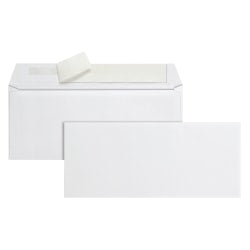 Office Depot Brand Envelopes, 4-1/8in x 9-1/2in, Clean Seal, White, Box Of 500