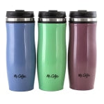 Mr. Coffee Insulated Thermal Travel Mugs, 12.5 Oz, Set Of 3 Mugs