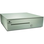 apg Heavy-Duty 16in Point of Sale Cash Drawer | T320-CW1616 | MultiPRO 320 Interface 24V | 16in x 4.9in x 16.8in | White - USD 5 Bill - 5 Coin - 2 Media Slot - 4 Lock Position - Steel, ABS Plastic - White - 4.9in Height x 16in Width x 16.8in Depth