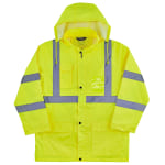 Ergodyne GloWear 8366 Lightweight Type R Class 3 High-Visibility Rain Jacket, 3X, Lime