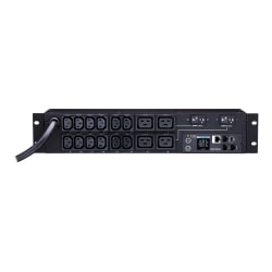 CyberPower Monitored Series PDU31008 - Power distribution unit (rack-mountable) - AC 200-240 V - Ethernet, USB, serial - input: NEMA L6-30 - output connectors: 12 (4 x IEC 60320 C19, 12 x IEC 60320 C13) - 2U - 12 ft cord