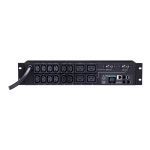 CyberPower Monitored Series PDU31008 - Power distribution unit (rack-mountable) - AC 200-240 V - Ethernet, USB, serial - input: NEMA L6-30 - output connectors: 12 (4 x IEC 60320 C19, 12 x IEC 60320 C13) - 2U - 12 ft cord