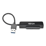 Tripp Lite 6in USB 3.0 SuperSpeed to SATA III Adapter w/ UASP/ 2.5in Black - Storage controller - 2.5in / 3.5in shared - SATA 6Gb/s - USB 3.0 - black