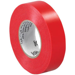 Tape Logic 6180 Electrical Tape, 1.25in Core, 0.75in x 60ft, Red, Case Of 10