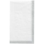 Amscan Premium Buffet Napkins, 7-3/4in x 4-1/2in, Silver