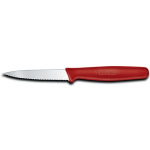 Victorinox Serrated Paring Knife, 3-1/4in, Red