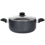 Oster Pallermo 5-Quart Aluminum Non-Stick Dutch Oven, Charcoal