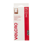 VELCRO Brand Self Stick Round Fasteners, Hook, Clear, 5/8in Diameter, Box Of 75