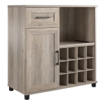 Ameriwood Home Delany Bar Cabinet, 36inH x 35-11/16inW x 16-9/16inD, Brown