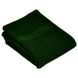 Valu Hand Towels, 16in x 27in, Green, Pack Of 12 Towels