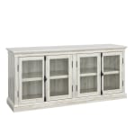 Sauder Barrister Lane Entertainment Credenza For 80in TVs, 32-1/2inH x 70-1/8inW x 19-1/8inD, White Plank