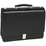 McKlein Bucktown Leather Briefcase, Black