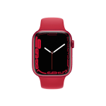 Apple Watch Series 7 (GPS + Cellular) - (PRODUCT) RED - 45 mm - red aluminum - smart watch with sport band - fluoroelastomer - red - band size: Regular - 32 GB - Wi-Fi, Bluetooth - 4G - 1.37 oz