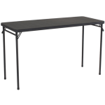 COSCO Serving Folding Table, 28inH x 20inW x 48inD, Black