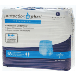 Protection Plus Classic Protective Underwear, Large, 40 - 56in, White, 18 Per Bag, Case Of 4 Bags