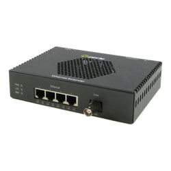 Perle Fast Ethernet PoE Ethernet Extender eXP-4S110E-BNC - Network extender - 100Mb LAN, Ethernet over VDSL2 - 10Base-T, 100Base-TX - 4 ports - up to 1.9 miles