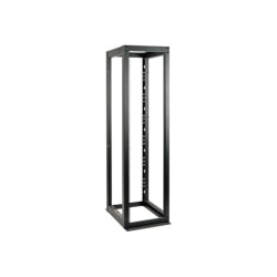 Tripp Lite 52U 4-Post Open Frame Rack Cabinet Heavy Duty 3000lb Capacity - 52U Rack Height x 19in Rack Width x 35.25in Rack Depth - Black Powder Coat - Cold-rolled Steel (CRS) - 3000 lb Dynamic/Rolling Weight Capacity