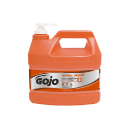 GOJO Natural Orange Pumice Heavy-Duty Lotion Hand Soap Cleaner, Citrus Scent, 128 Oz Bottle