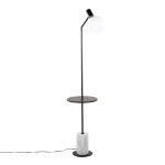 LumiSource Ana Floor Lamp, 73inH, White/Black