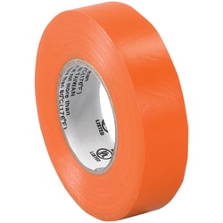 Tape Logic 6180 Electrical Tape, 1.25in Core, 0.75in x 60ft, Orange, Case Of 10