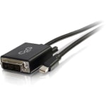 C2G 6ft Mini DisplayPort to DVI Adapter Cable - M/M - DisplayPort/DVI-D for Monitor, Notebook, Tablet - 6 ft - 1 x Mini DisplayPort Male Digital Audio/Video - 1 x DVI-D (Single-Link) Male Digital Video - Shielding - Black"""