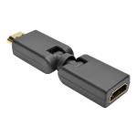 Tripp Lite HDMI Male to Female Swivel Adapter Up / Down Angled Connector M/F - HDMI adapter - HDMI male to HDMI female - black