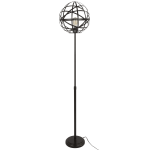 Lumisource Linx Industrial Floor Lamp, Antique Black