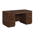 Sauder Palo Alto 60inW Commercial Double-Pedestal Computer Desk, Spiced Mahogany