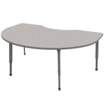 Marco Group Apex Series Adjustable Height Kidney Table, 30inH x 72inW x 48inD, Gray Nebula/Gray