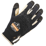 Ergodyne ProFlex 710LTR Heavy-Duty Leather-Reinforced Gloves, Medium, Black