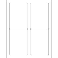 Tape Logic Removable Laser Labels, LL263, Rectangle, 3 1/2in x 5in, White, Case Of 400