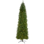 Nearly Natural Slim Green Mountain Pine Artificial Christmas Tree, 9'H