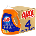 AJAX Professional Liquid Dish Soap, Citrus Scent, 145 Oz, Pack Of 4 Bottles