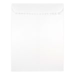 JAM Paper Open-End Envelopes, 9in x 12in, Peel & Seal Closure, White, Pack Of 50 Envelopes