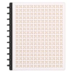 TUL Discbound Notebook With Die-Cut Leather Cover, Letter Size, Narrow Ruled, 60 Sheets, Pink/Rose Gold