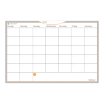 AT-A-GLANCE WallMates Non-Magnetic Dry-Erase Whiteboard Calendar Surface, 12in x 18in, Monthly Undated