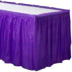 Amscan Plastic Table Skirts, New Purple, 21' x 29in, Pack Of 2 Skirts