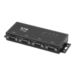 Eaton Tripp Lite Series RS-422/RS-485 USB to Serial FTDI Adapter with COM Retention (USB-B to DB9 F/M), 4 Ports - Serial adapter - USB 2.0 - RS-422/485 x 4 - black