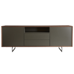 Eurostyle Anderson 79inW Sideboard, Walnut/Dark Gray