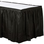 Amscan Plastic Table Skirts, Jet Black, 21' x 29in, Pack Of 2 Skirts