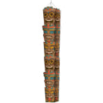 Amscan Summer Totem Pole Decoration, 96in x 10in, Brown