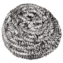 Boardwalk Stainless-Steel Scrubbers, Medium, Steel Gray, Pack Of 72 Scrubbers