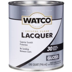 Watco Lacquer Clear Wood Finish, 32 Oz, Gloss, Pack Of 6 Cans